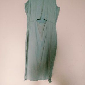 FASHION NOVA MINT GREEN CUT OUT MIDI DRESS - Dress
